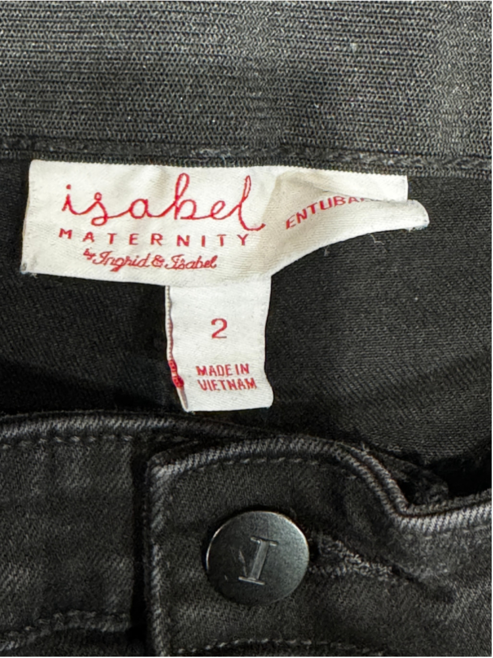Isabel Maternity Black Distressed Raw Hem Ankle Maternity Pregnancy Jeans - Picture 4 of 5